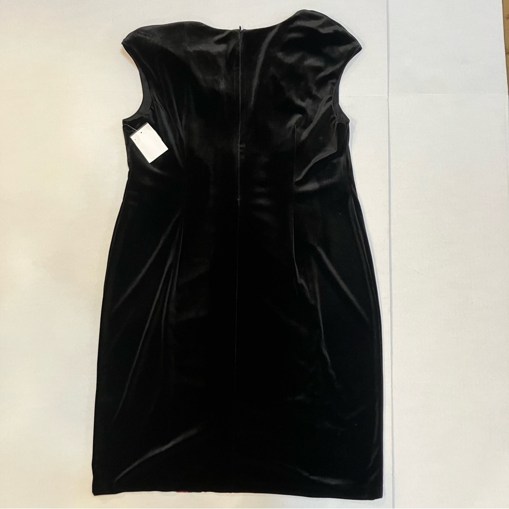 Connected apparel Velvet red and black dress size 16 - Picture 2 of 4